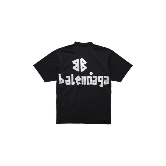New Tape Type T-Shirt Medium Fit In Black